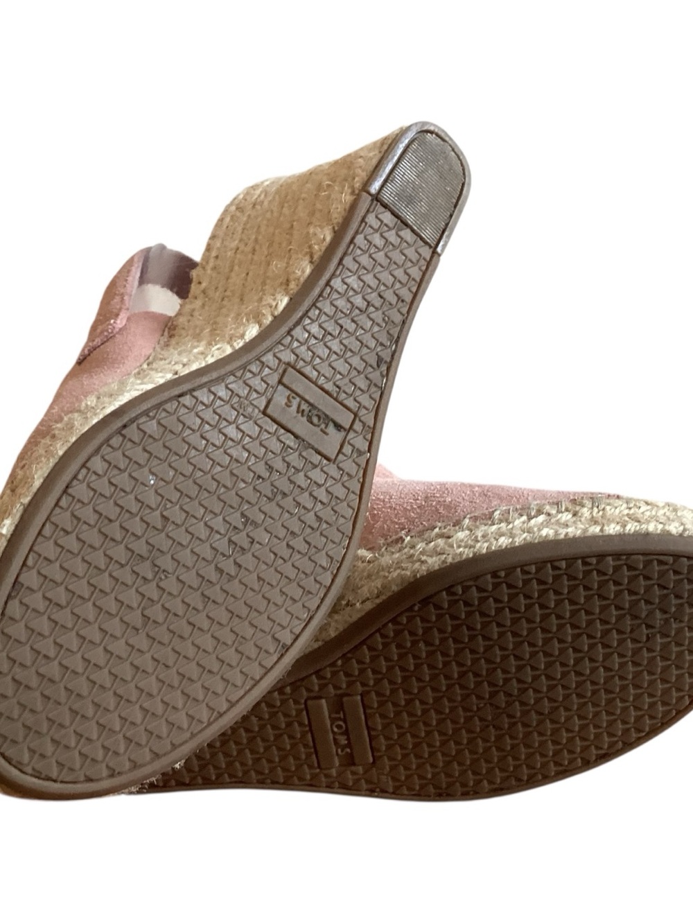 TOMS Grenada Taupe Suede Open-Toe Block Heel Sandal Size 8 - Picture 8 of 8